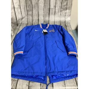 NWT Mens Nike Atlanta Braves City Connect Long Dugout Jacket Large Blue Full Zip